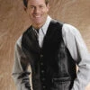 Men's Roper Vest #02-075-0520-0500BL -Western Cowboy Equipment Store 0207505200500a