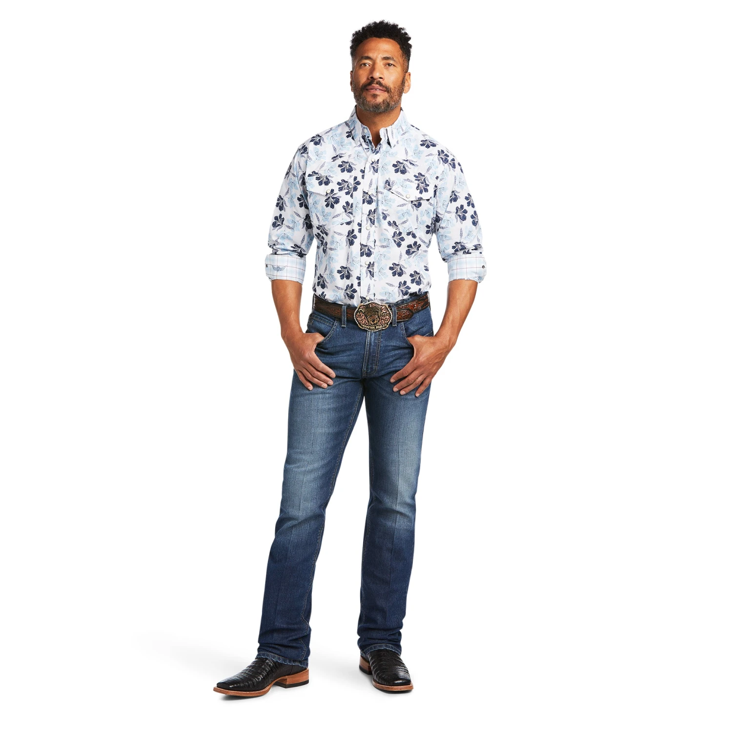 Men's Ariat Relentless Adamant Stretch Classic Fit Snap Front Shirt #10039318-C 2 Men's Ariat Relentless Adamant Stretch Classic Fit Snap Front Shirt #10039318-C