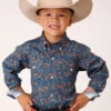 Boy's Roper Button Down Shirt #03-030-0325-4015 -Western Cowboy Equipment Store 054d3a601fec3721298ed17c99dccc04