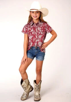 Girl's Roper Snap Front Shirt #03-081-0064-4040 -Western Cowboy Equipment Store 0573e83d7d3d7ad28cffe7b055b0f5aa