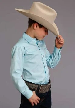 Boy's Roper Light Blue Long Sleeve #11-030-0465-0020BU-C