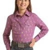 Girl's White Label Snap Front Shirt #WLGSOSR13P -Western Cowboy Equipment Store 0c38f999606eba280eccf84ee3735c08