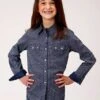 Girl's Roper Snap Front Shirt #03-080-0064-0771BU -Western Cowboy Equipment Store 0ec95ce14d115c544585a2a8c68bcdf4