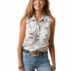 Women's Ariat Sleeveless Button Down Shirt #10045081X -Western Cowboy Equipment Store 0fde86954601dbcb1967dde83ceee797