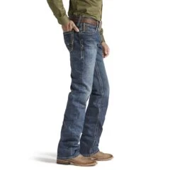 Men's Ariat M5 Slim Fit Straight Leg Jean #10014010 7 Men's Ariat M5 Slim Fit Straight Leg Jean #10014010 -Western Cowboy Equipment Store 10014010 side