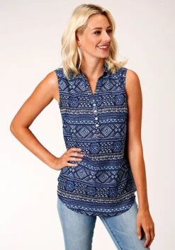Women's Roper Blouse #03-052-0590-5025BU
