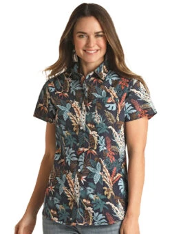 Women's Rough Stock Button Down Shirt #RSWS1DRZDI