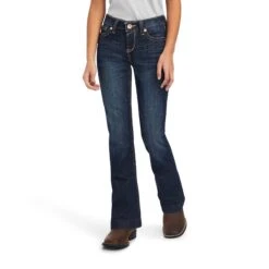 Girl's Ariat R.E.A.L. Trouser Maggie Wide Leg Jean #10041104 -Western Cowboy Equipment Store 1d6513725df776aa4b85d1821c7d8cdb