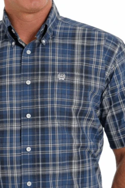 Men's Cinch Plaid Button Down #MTW1111419BLU -Western Cowboy Equipment Store 1f65016756661fac6d33fed970c15db9