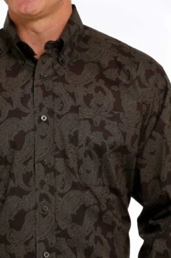 Men's Cinch Brown Button Down Shirt #MTW1105489 -Western Cowboy Equipment Store 21b7e24234c47f418a750f808e0bc9f3