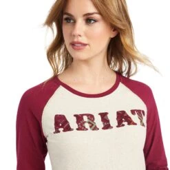 Women's Ariat REAL Logo Baseball T-Shirt #10042297 -Western Cowboy Equipment Store 247ba5b335141dbcf5a3d21219c02abe
