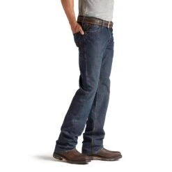 Men's Ariat M4 Low Rise Boot Cut Fire Resistant Jean #10012555 -Western Cowboy Equipment Store 25368 10012555 side