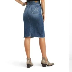 Women's Ariat Denim Skirt #10040577 -Western Cowboy Equipment Store 296400ec68cd76c16e182a3acd50314c