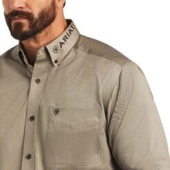 Men's Ariat Team Logo Twill Classic Fit Button Down Shirt #10040700 -Western Cowboy Equipment Store 2c1668dbcf8b5cd90ee85506fec472a0