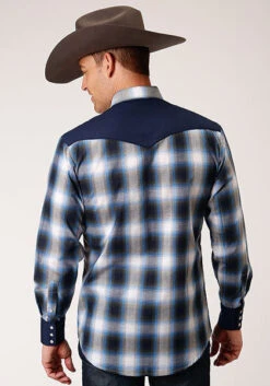 Men's Roper Snap Front Shirt #01-001-0016-4027BU -Western Cowboy Equipment Store 2c18ed8ae5464aa749256e269d76fe18
