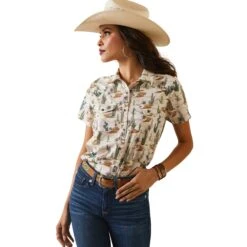 Women's Ariat Western VentTEK Button Down Shirt #10043617