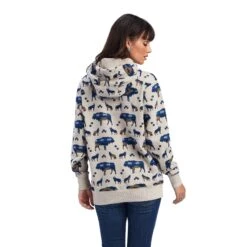 Women's Ariat Cream Wildlife Print Hoodie #10041657 -Western Cowboy Equipment Store 2fc9d21ef5549ff536d3962c050380e1