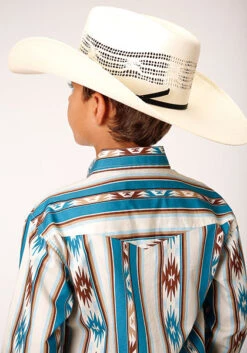 Boy's Roper Snap Front Shirt #03-030-0485-0405BU -Western Cowboy Equipment Store 32dc03ee452ef5de8d601aadbba8a6b4