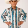 Boy's Roper Snap Front Shirt #03-030-0485-0405BU -Western Cowboy Equipment Store 3446018dc6988b3fd714a0f9b629f0a8