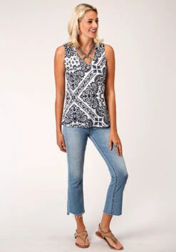 Women's Roper Sweater Tank #03-037-0514-5020WH -Western Cowboy Equipment Store 3a2674cb33f5793bb1b7bcec2dccc797