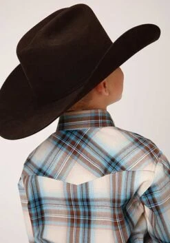 Boy's Roper Plaid Snap Front Shirt #03-030-0278-1048 -Western Cowboy Equipment Store 465a0c681819c11f267fa2835a4a77a3