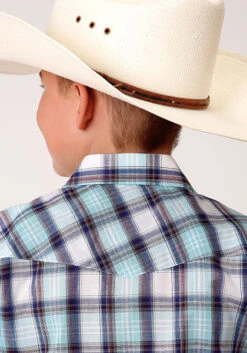 Boy's Roper Snap Front Shirt #01-030-0101-4029BU -Western Cowboy Equipment Store 49236cfde67b6402af1308739cced115