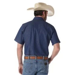 Men's Wrangler Denim Snap Front #MS3127B -Western Cowboy Equipment Store 4ad67cfa9bc4b06c4130002881eb2978
