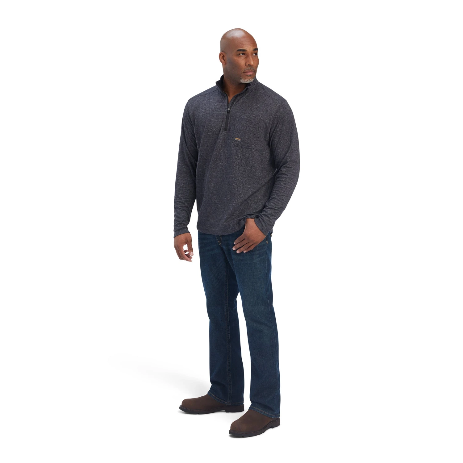 Men's Ariat Rebar Foundation 1/4 Zip Shirt #10041415 6 Men's Ariat Rebar Foundation 1/4 Zip Shirt #10041415 - Image 4