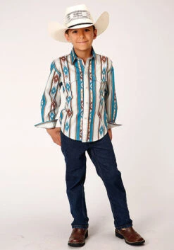 Boy's Roper Snap Front Shirt #03-030-0485-0405BU -Western Cowboy Equipment Store 55c2bc3ffeff37a7c945125dbd66d73f