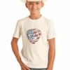 Boy's Rock & Roll White T-Shirt #RRBT21R1C4 -Western Cowboy Equipment Store 6605400b3f687eb214e77e29e4f43828