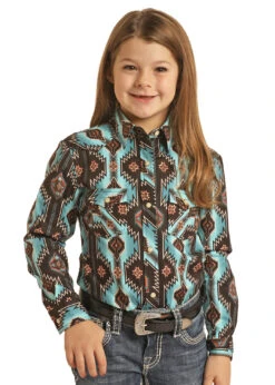 Girl's Rock & Roll Cowgirl Snap Front Shirt #RRGSOSRZ14