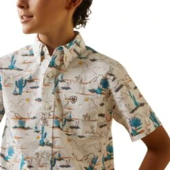 Boy's Ariat Krish Classic Fit Button Down Shirt #10043721 -Western Cowboy Equipment Store 7373f4ce76b578fe50077f9e5150c901