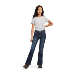 Girl's Ariat R.E.A.L. Trouser Maggie Wide Leg Jean #10041104 -Western Cowboy Equipment Store 7418e07da011ec0ba06464e885523e95