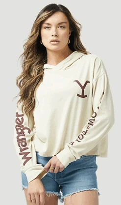 Women's Wrangler Yellowstone Crop Hoodie #112323610