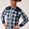 Men's Roper Snap Front Shirt #01-001-0016-4027BU -Western Cowboy Equipment Store 76333765b6558fe1755cdc0015204bb5