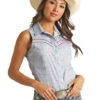Women's Rock & Roll Cowgirl Snap Front Shirt #RRWSSSRZ7W-C -Western Cowboy Equipment Store 771dcc37f1cffba2c067967eef5b2e00