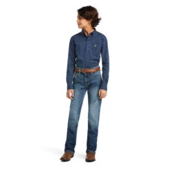 Boy's Ariat Dante Stretch Classic Fit Button Down Shirt #10039520 -Western Cowboy Equipment Store 7721d49f2d79c428089797131348be9a