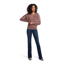 Women's Ariat American Stories Crew Sweater #10039816 -Western Cowboy Equipment Store 7752a0f8a0cc6078357f9eeed84c75ce