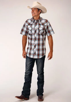 Men's Roper Snap Front Shirt #03-002-0062-4030BR-C -Western Cowboy Equipment Store 7f9f415bd44efbcc2fcdd8043443f951
