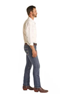 Men's Rock And Roll Cowboy Slim Fit Stretch Skinny Jean #RRMD2MRZSB -Western Cowboy Equipment Store 863936c158ccc10b108e73e5aae77147