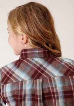 Girl's Roper Brown Plaid Snap Long Sleeve #03-080-0062-1007 -Western Cowboy Equipment Store 8799a9aa14cc97641bd460f37bfbfc2e