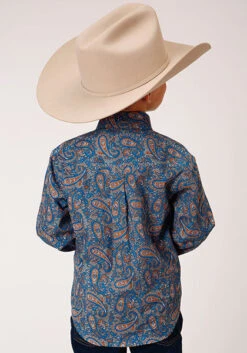 Boy's Roper Button Down Shirt #03-030-0325-4015 -Western Cowboy Equipment Store 87cfedce62b20422a4efedad3d4c5528
