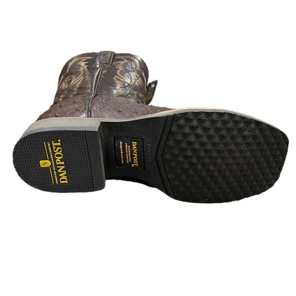 Men's Dan Post Dark Brown Ostrich Square Toe #DPP5711 4 Men's Dan Post Dark Brown Ostrich Square Toe #DPP5711 - Image 2