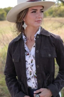 Cinch Women's Cruel Girl Aztec Corduroy Shirt Jacket #CWJ7420001 -Western Cowboy Equipment Store 9710cac897232f374a4ef257c3e23e8c