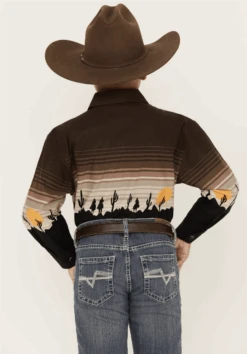 Boy's Panhandle Ombre Snap Long Sleeve Shirt #PHBSOSR0AM -Western Cowboy Equipment Store 9bffb7fddae7bca68af061bde0227cdb