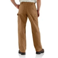 Men's Carhartt Dungaree Flannel Lined Work Pant #B111BRN -Western Cowboy Equipment Store B111BRN AVB