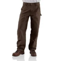 Men's Carhartt Double Front Work Dungaree Pant #B136DKB