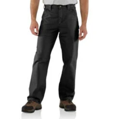 Men's Carhartt Canvas Work Dungaree Pant #B151BLK