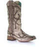 Women's Corral Leather Handcrafted Brown Boot #E1599-C
