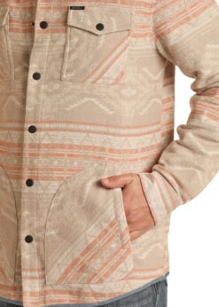 Men's Panhandle Taupe Aztec Shirt Jacket #RRMO92RZWN -Western Cowboy Equipment Store RRMO92RZWN BZ 47775